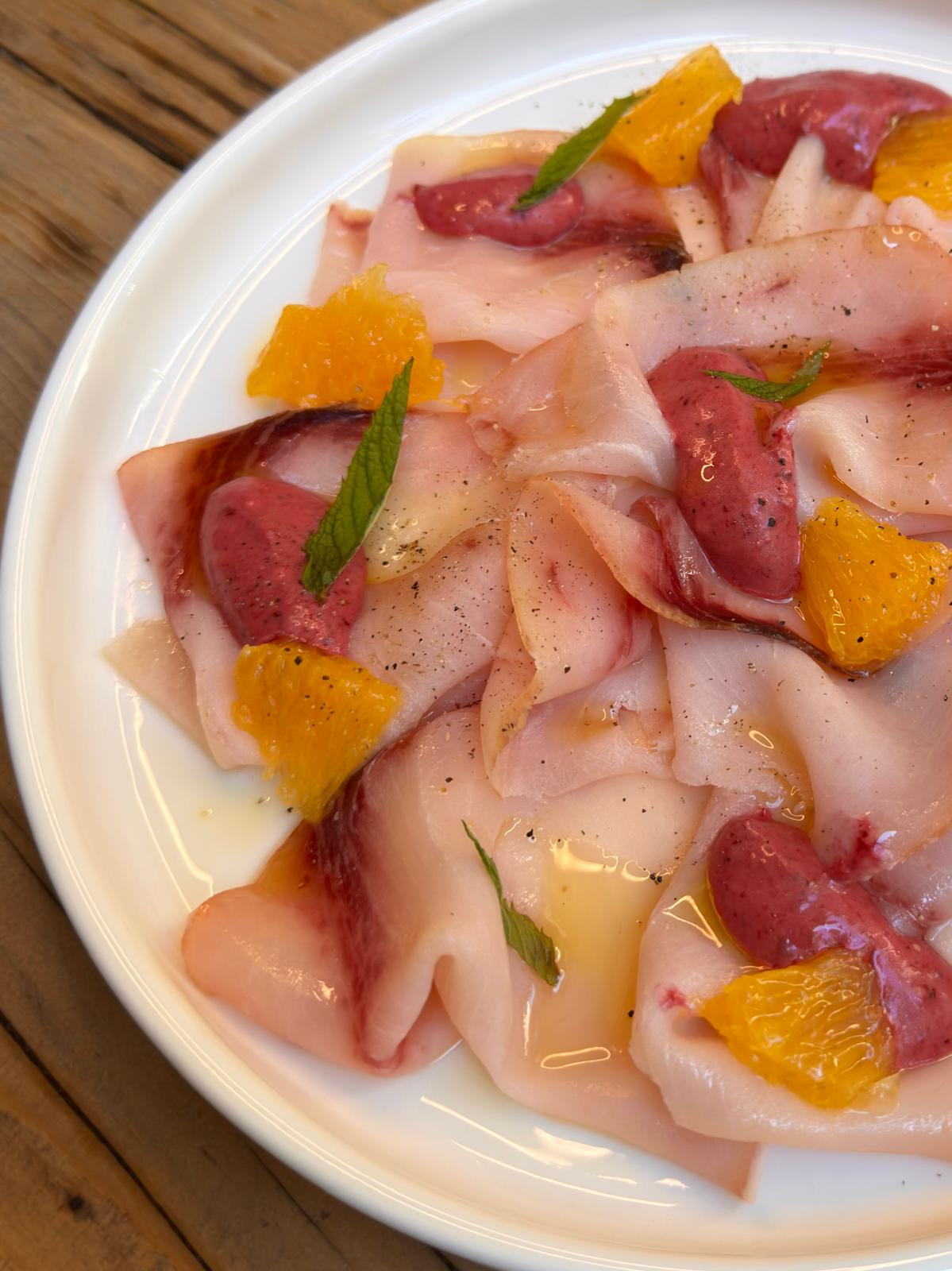 Carpaccio e agrumi