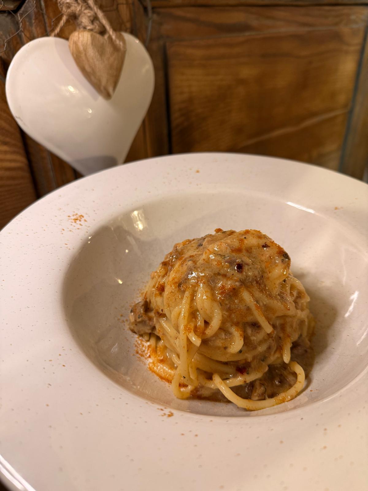 Spaghetto con sarde e bottarga